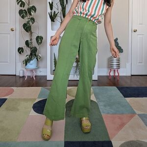SOLD Big Bud Press Vibrant Green Wide Leg Pants